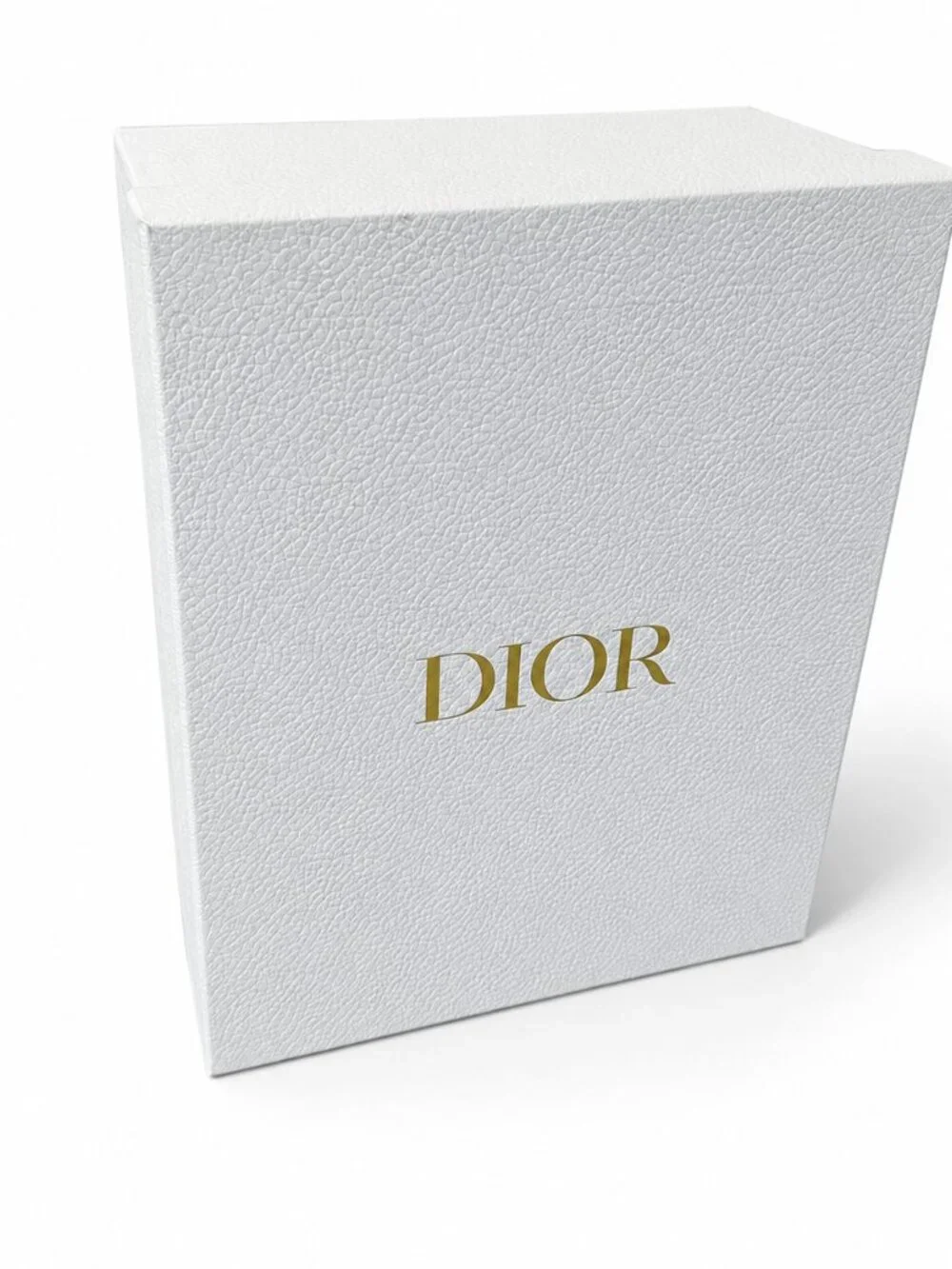 Dior White Textured Gift Box w/ Gold Logo & Dior Ribbon 13” x 10” x 5.5”